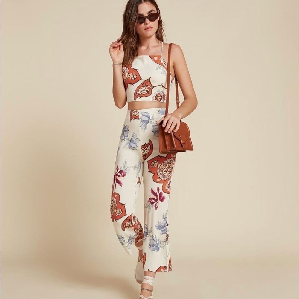 Reformation soldout Trixie 2-piece crop top pants